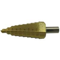 JET-KUT&reg; Super Premium 11-Step Step Drill, 1/4" - 1-3/8" , 7/8"/1"/1/4"/1-3/8"/1-1/8"/1-1/4"/13/16"/25/64"/35/64"/11/16"/1-7/32" Increments, High Speed Steel Distribution Élite MP