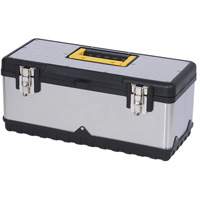 JPSTB-20 Stainless Steel Hand Tool Box, 9-63/100" D x 20" W x 8-7/8" H, Black/Silver Distribution Élite MP