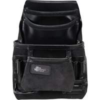 Sac robuste Phantom pour clous et outils, Cuir, 10 pochettes, Noir Distribution Élite MP