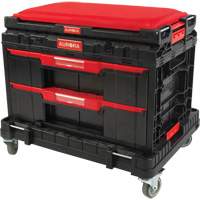 Ensemble de coffres &agrave; outils Arx de 3 morceaux avec socle &agrave; roulettes pivotantes, 23-1/10" x 15" x 13-2/5', Noir Distribution Élite MP