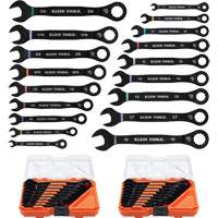 Wrench Set, Ratcheting Combination, 18 Pieces, Imperial and Metric Distribution Élite MP