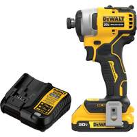 Ensemble tournevis &agrave; chocs sans fil et sans balai ATOMIC COMPACT SERIES MAX*, 1/4", 1700 lb-po Couple max., 20 V, Lithium-ion Distribution Élite MP