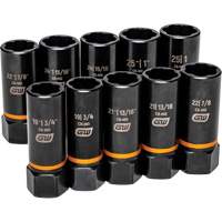 Bolt Biter Extraction Socket Set, 10 Pcs, Impact, 1/2" Drive Size, Deep Distribution Élite MP