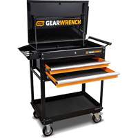 Utility Cart, 2 Drawers, 32-1/2" W x 42" H, Black/Orange Distribution Élite MP