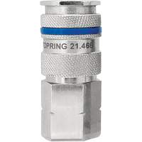 Raccord industriel rapide QUIKSILVER, Laiton nickel&eacute;, 3/8", NPT femelle, 435 PSI Distribution Élite MP