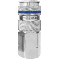 Raccord industriel rapide QUIKSILVER, Laiton nickel&eacute;, 1/2", NPT femelle, 500 psi Distribution Élite MP
