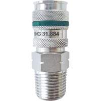 Raccord rapide QUIKSILVER Ultraflo 7,8 mm, Acier zingu&eacute;, 1/2", NPT m&acirc;le, 362 PSI Distribution Élite MP