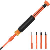 Tournevis isolant &agrave; embouts interchangeables 4-en-1 Distribution Élite MP