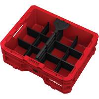 Bac &agrave; profil bas PACKOUT, 15" x 18-5/8" x 6-5/8", Noir/Rouge Distribution Élite MP