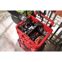 Bac &agrave; profil bas PACKOUT, 15" x 18-5/8" x 6-5/8", Noir/Rouge Distribution Élite MP