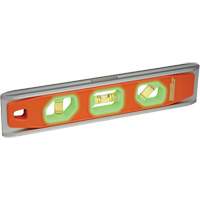 Glo-View&reg; Torpedo Level, 9" L, Aluminum, 3 Vials, Magnetic Distribution Élite MP