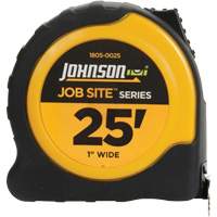 Job Site Power Tape with Steel Belt Clip, 1" x 25', 1/16" Graduations Distribution Élite MP