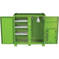 Ventilated Onsite PPE Storage Cabinet, Steel, High-Visibility Lime Green Distribution Élite MP