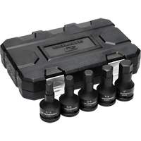 SAE Impact Bit Socket Set with Blow Mold Case, Hex, 3/4" Drive, 5 Pcs Distribution Élite MP