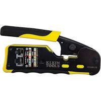 Ratcheting Ethernet Cable Crimper/Stripper/Cutter for Pass-Thru Connectors Distribution Élite MP