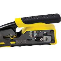 Ratcheting Ethernet Cable Crimper/Stripper/Cutter for Pass-Thru Connectors Distribution Élite MP