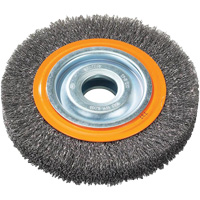 Wire Wheel Brush, 7" Dia., 0.118" Fill, 1-1/4" Arbor Distribution Élite MP