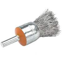 Mounted End Brush with Crimped Wires, 1/2", 0.01" Fill, 1/4" Shank Distribution Élite MP