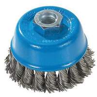 Knot-Twisted Wire Cup Brush, 3" Dia. x M10x1.25 Arbor Distribution Élite MP