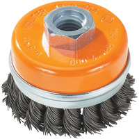 Knot-Twisted Wire Cup Brush, 5" Dia. x 5/8"-11 Arbor Distribution Élite MP