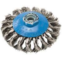 Knot-Twisted Wire Saucer Cup Brush, 6" Dia. x 5/8"-11 Arbor Distribution Élite MP