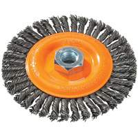 Stringer Bead Knotted Wire Brush, 5" Dia., 0.02" Fill, 5/8"-11 Arbor, Steel Distribution Élite MP