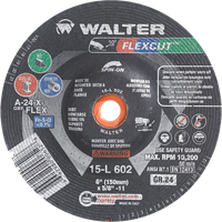 Flexcut Depressed Centre Grinding Wheels, 6", 24 Grit, Aluminum Oxide, 5/8"-11, 10200 RPM, Type 29 Distribution Élite MP