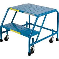Escabeau roulant, 2 marches, Largeur de la marche 18", Hauteur de la plateforme 19", Acier Distribution Élite MP
