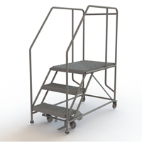 Mobile Work Platform, Steel, 3 Steps, 30" H, 35" D, 24" Step, Serrated Distribution Élite MP