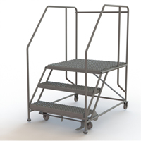 Mobile Work Platform, Steel, 3 Steps, 30" H, 36" D, 36" Step, Serrated Distribution Élite MP
