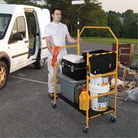 nsemble d'&eacute;chafaudage &agrave; montant de s&eacute;curit&eacute; & tablette pour outils de 4' Jobsite Series, Cadre Acier, 49-1/2" p x 57-3/4" h Distribution Élite MP