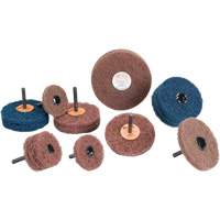 Standard Abrasives Buff & Blend Wheel, 3" Dia. x 1/4" W, 1/4" Arbor, Aluminum Oxide Distribution Élite MP