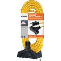 Vinyl Extension Cord, Outdoor, SJTW, 12/3 AWG, 15 A, 3 Outlet(s), 25' Distribution Élite MP