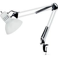 Lampes de bureau &agrave; pince - Bras flexible, 100 W, Incandescente, Pinces serre-joints, Col 36", Blanc Distribution Élite MP