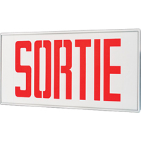 Enseignes sortie Stella - Sortie, DEL, &agrave; raccordement fixe, 17-1/2" lo x 18-1/2" la, Français Distribution Élite MP