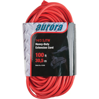 Vinyl Extension Cord, Outdoor, SJTW, 14/3 AWG, 13 A, 3 Outlet(s), 100' Distribution Élite MP