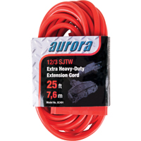 Cordon rallonge en vinyle, Ext&eacute;rieur, SJTW, AWG 12/3, 15 A, 3 prise(s), 25' Distribution Élite MP