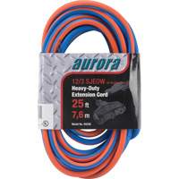 TPE-Rubber Extension Cord with Light Indicator, All-Weather, SJEOW, 12/3 AWG, 15 A, 3 Outlet(s), 25' Distribution Élite MP
