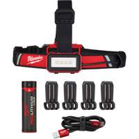 Lampe frontale USB &agrave; profil bas, DEL, 600 lumens, 2 hres de fonctionnement, piles Rechargeable Distribution Élite MP