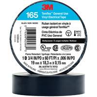 Temflex General Use Vinyl Electrical Tape 165, 19 mm (3/4") x 18 M (60'), Black, 6 mils Distribution Élite MP