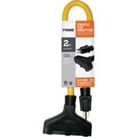 Triple Tap Adapter, Outdoor, STW, 12/3 AWG, 15 A, 3 Outlet(s), 2' Distribution Élite MP