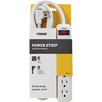 Power Strip, 6 Outlet(s), 8', 15 A, 1875 W, 125 V Distribution Élite MP