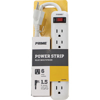 Power Strip, 6 Outlet(s), 1-1/2', 15 A, 1875 W, 125 V Distribution Élite MP