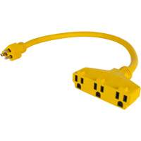 Adaptateur de rallonge d'alimentation, Ext&eacute;rieur, STOW, AWG 12/3, 15 A, 3 prise(s), 2' Distribution Élite MP