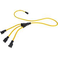 Adaptateur d'alimentation de style W, Ext&eacute;rieur, STOW, AWG 12/3, 15 A, 3 prise(s), 2' Distribution Élite MP