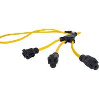 Adaptateur d'alimentation de style W, Ext&eacute;rieur, STOW, AWG 12/3, 15 A, 3 prise(s), 2' Distribution Élite MP
