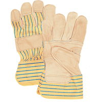 Gants d'ajusteur &agrave; paume renforc&eacute;e, Grand, Paume en Cuir fleur de vache, Doublure en Coton Distribution Élite MP